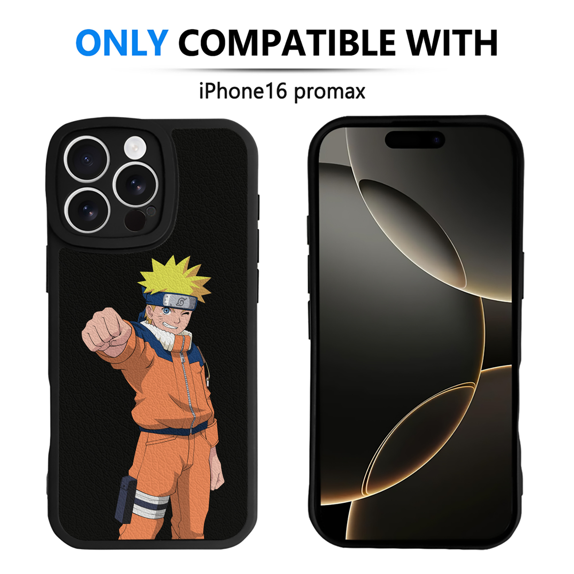 （画像用） NARUTO -ナルト- うずまき ナルト Uzumaki Naruto 【iPhone 16シリーズ対応】シリコンスマホケース（レザー調） 材質：シリコン